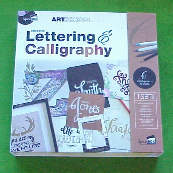Spicebox Books Kit - Lettering & Calligraphy Set from Art School Used once - Picture 1 of 7